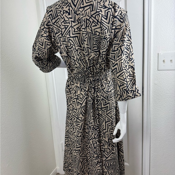 Betsy’s Things Geometric Patterned Black and Cream Dress.  #172 - Picture 6 of 16